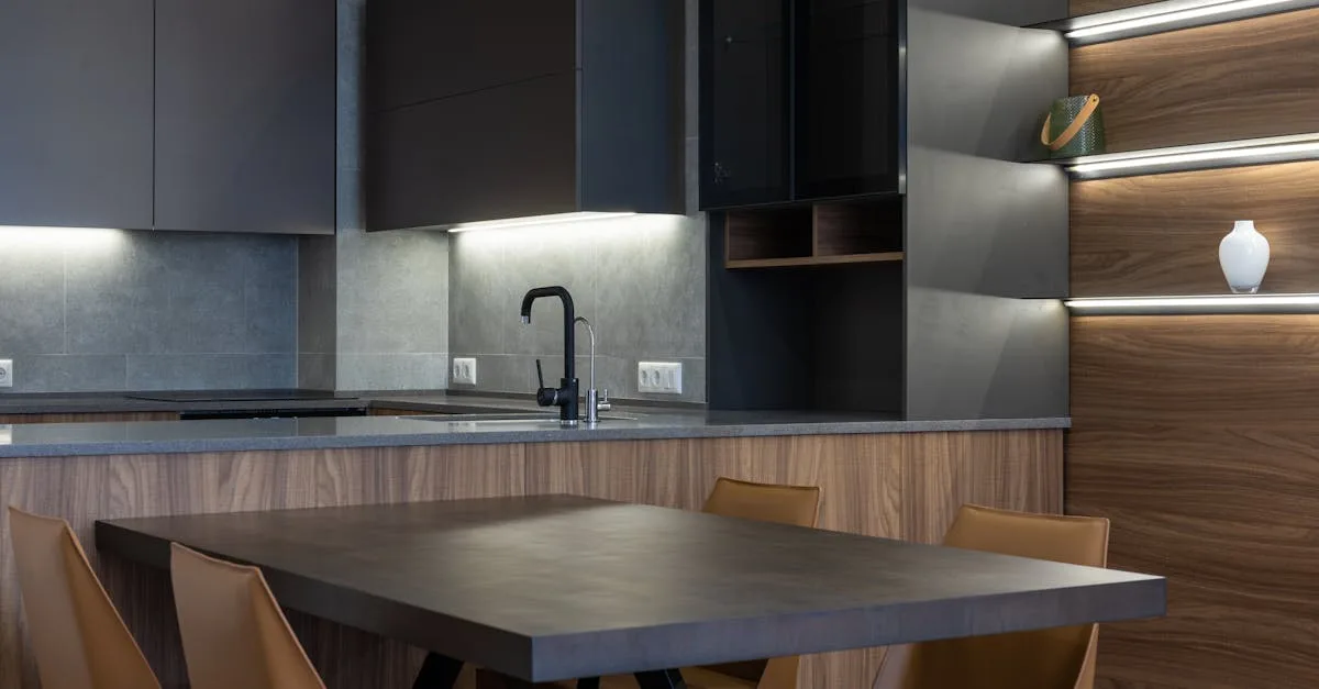 installation d'éclairage led pour armoires de cuisine : apportez luminosité et modernité à votre espace avec un éclairage efficace et esthétique.